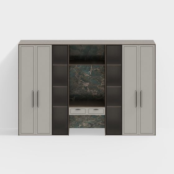 Sleek Modern Storage Cabinet 3D model