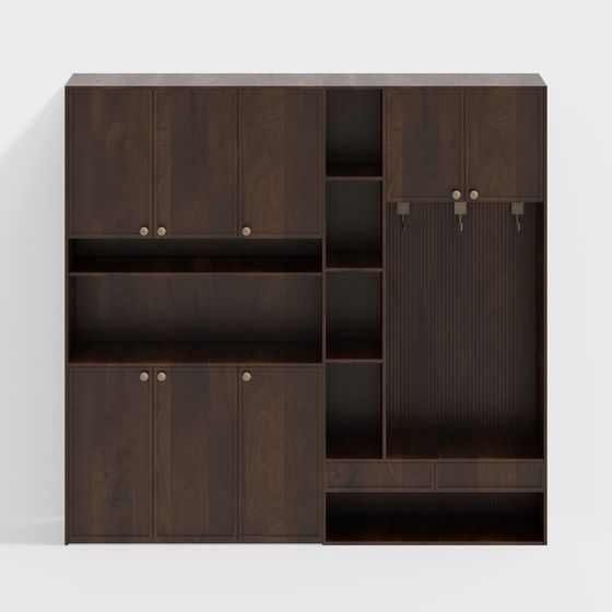 Elegant Wooden Storage Cabinet 3D model