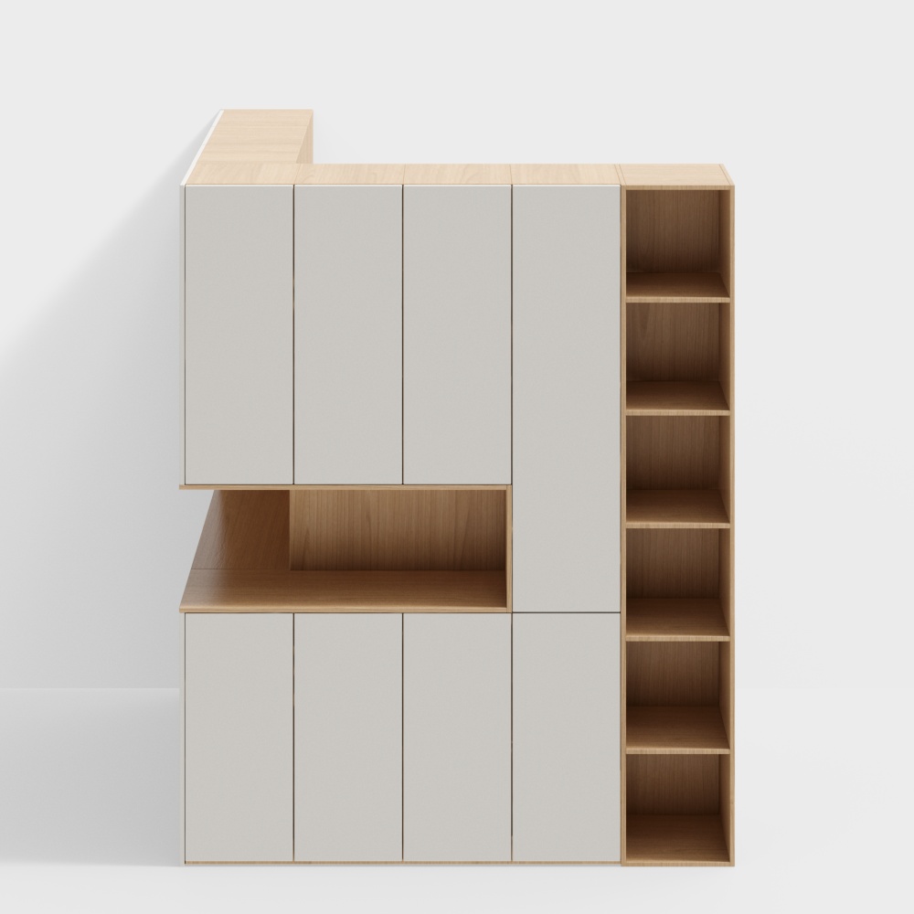 モダンミニマリストL字型コーナーエントランスキャビネット