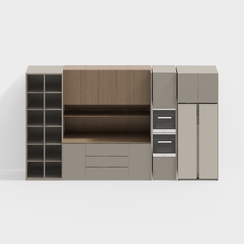 Tủ buffet phong cách kem hiện đại