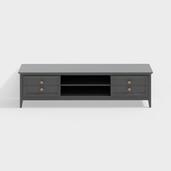 Elegant Minimalist TV Cabinet 3D model for Modern Interiors