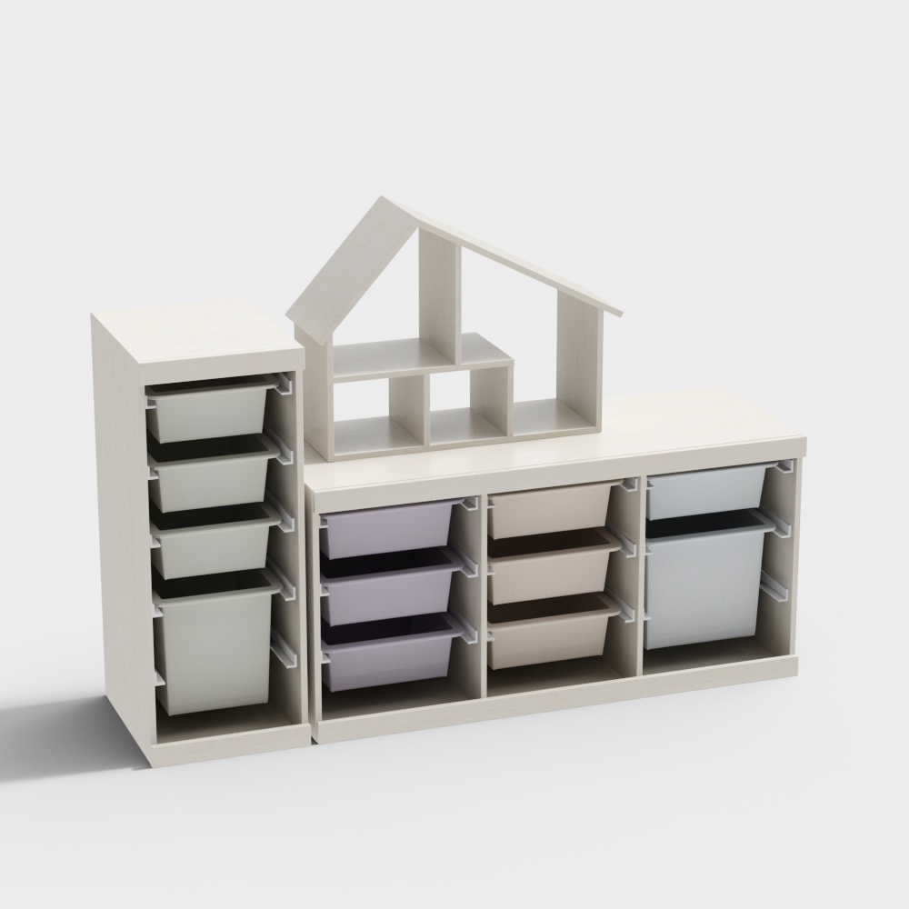 Armario de almacenamiento de juguetes para niños moderno