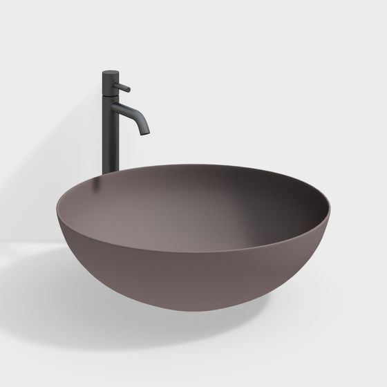Modern Minimalist 3D Wash Basin Model