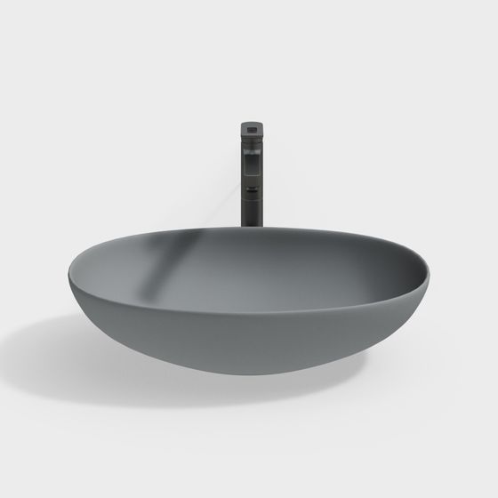 Stylish Low-Poly Sink 3D model for Contemporary Settings