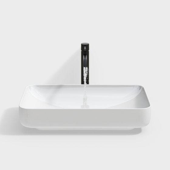 Minimalist Square Sink 3D model