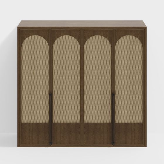 Arched Panel Cabinet 3D Model
