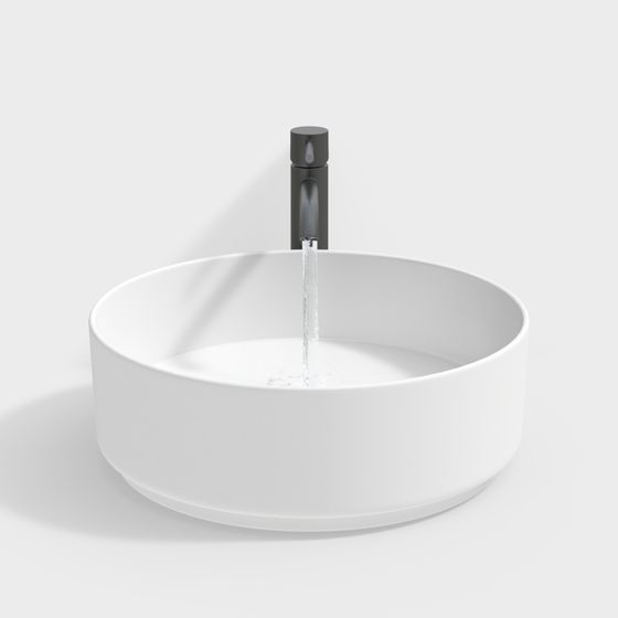 Lavabo moderne avec écoulement d'eau