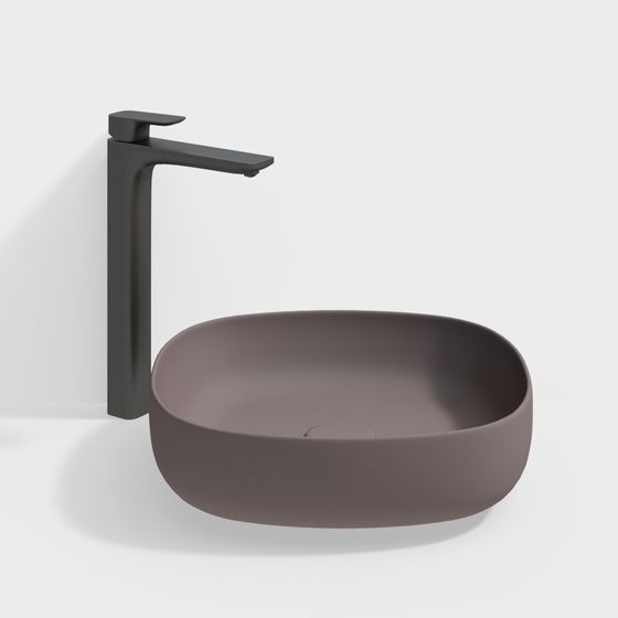 Sleek Modern Sink 3D model for Interior Design