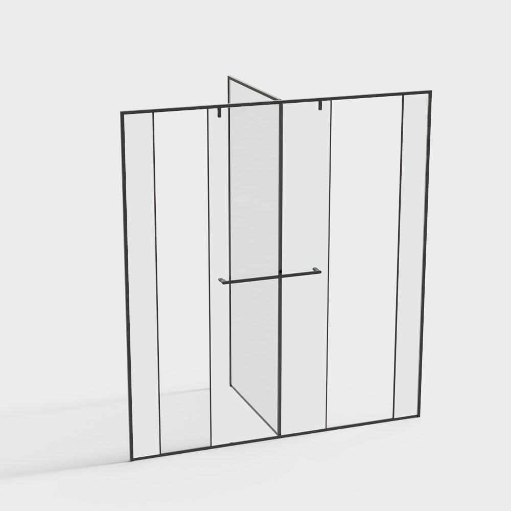 ガラス製バスルームパーティション