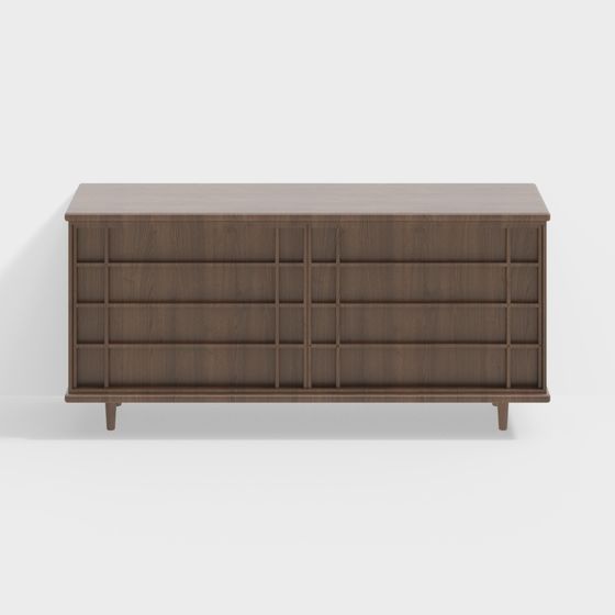 Mid-Century Modern Dresser 3D model for Creative Projects