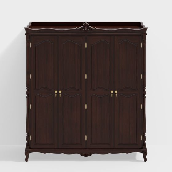 Простой европейский шкаф с четырьмя дверями