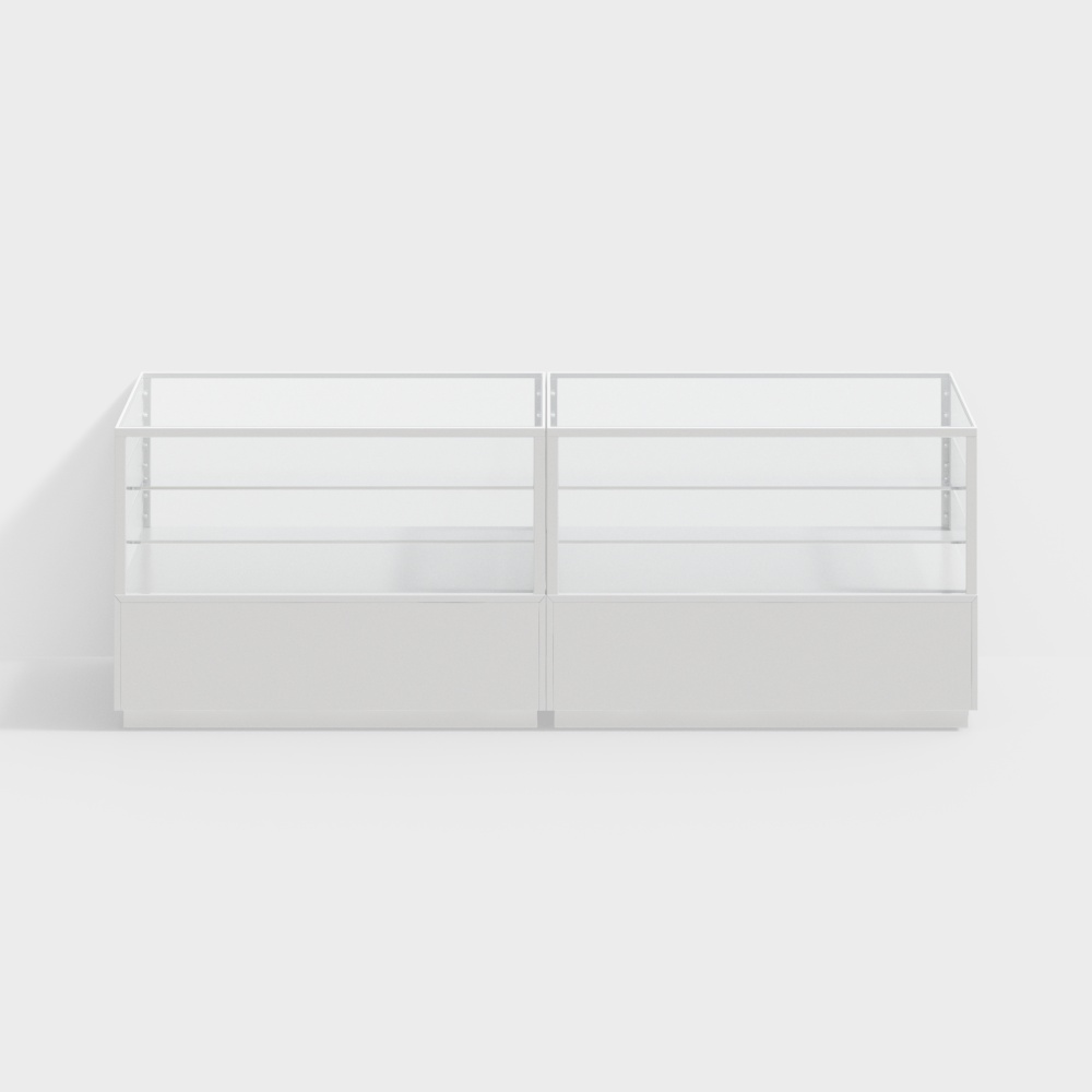 Simple style dessert shop glass display case