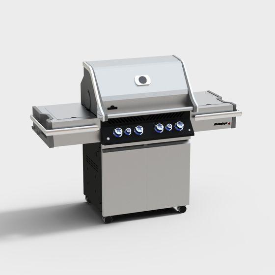 Stylish Outdoor BBQ Grill 3D model
