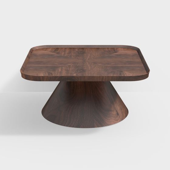 Square Pedestal Table 3D model for Modern Designs