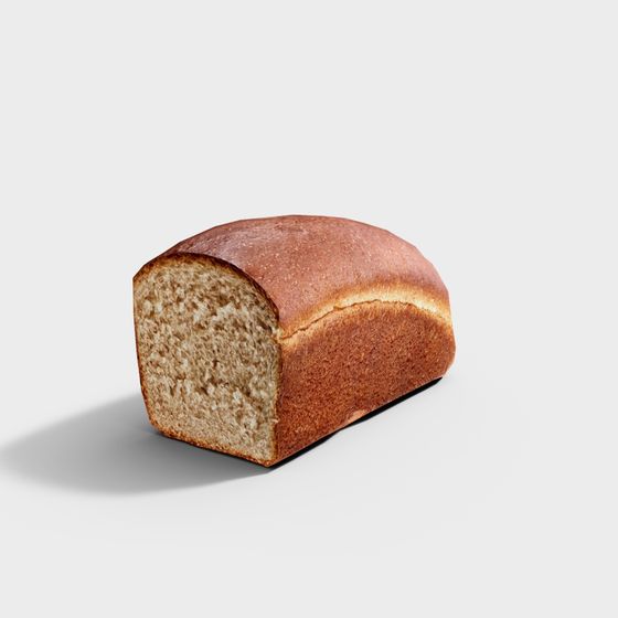Delicious Low-Poly 3D Bread Model