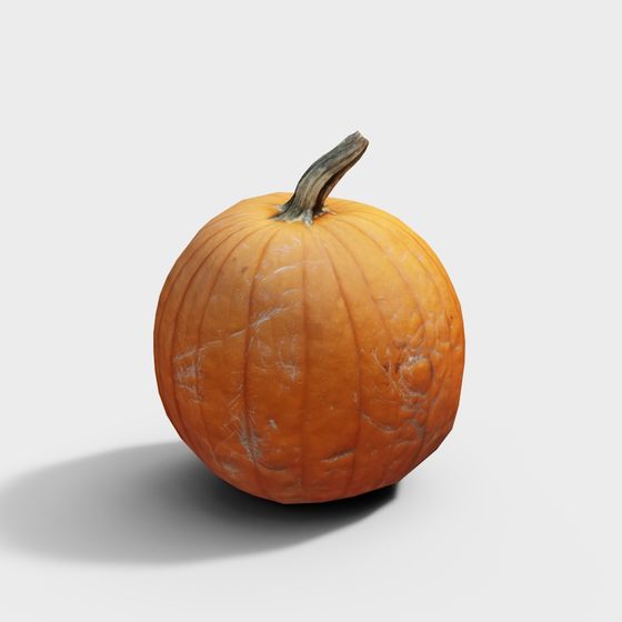 Realistic Pumpkin 3D model for Autumn Designs