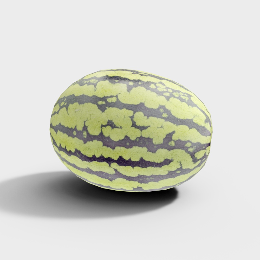 Low-Poly Watermelon 3D Model for Creative Projects