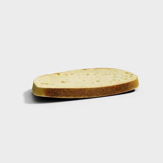 Toasted Bread Slice 3D model