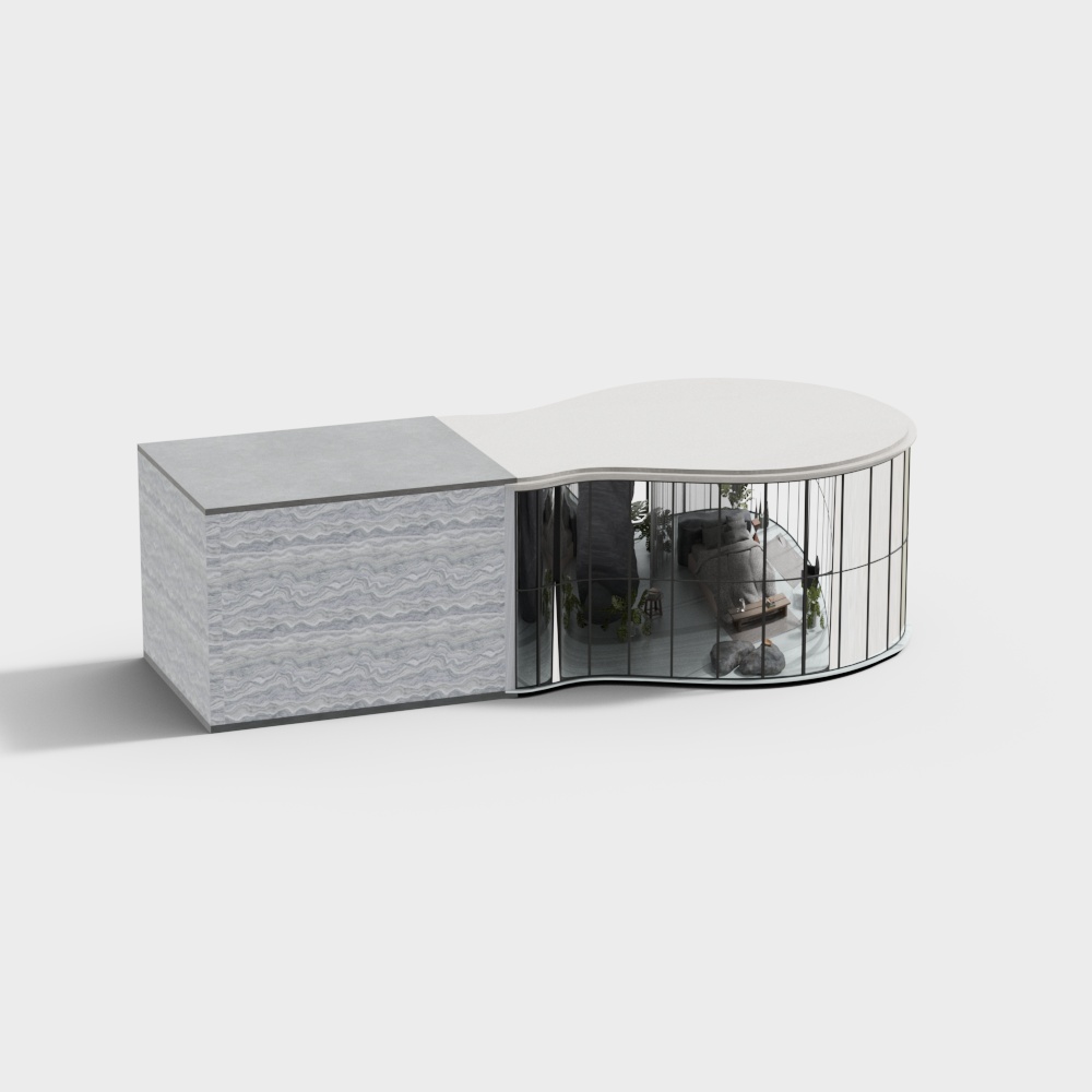 Modern simple glass room