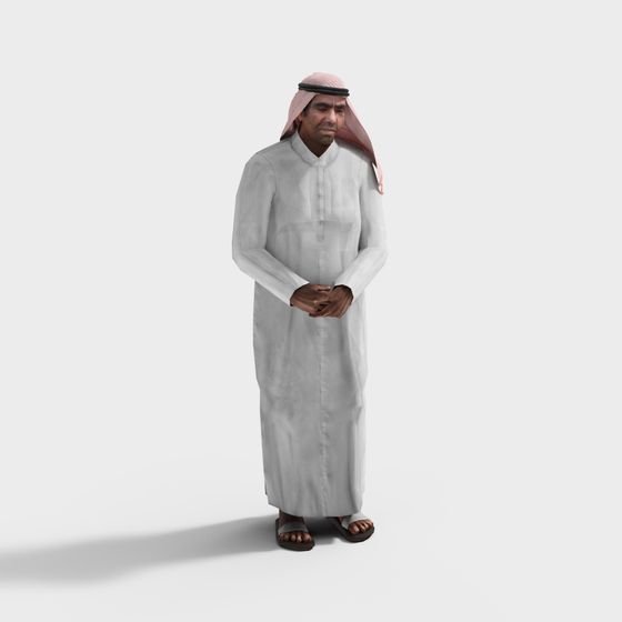 Middle Eastern Gentleman 3D Model for Designers