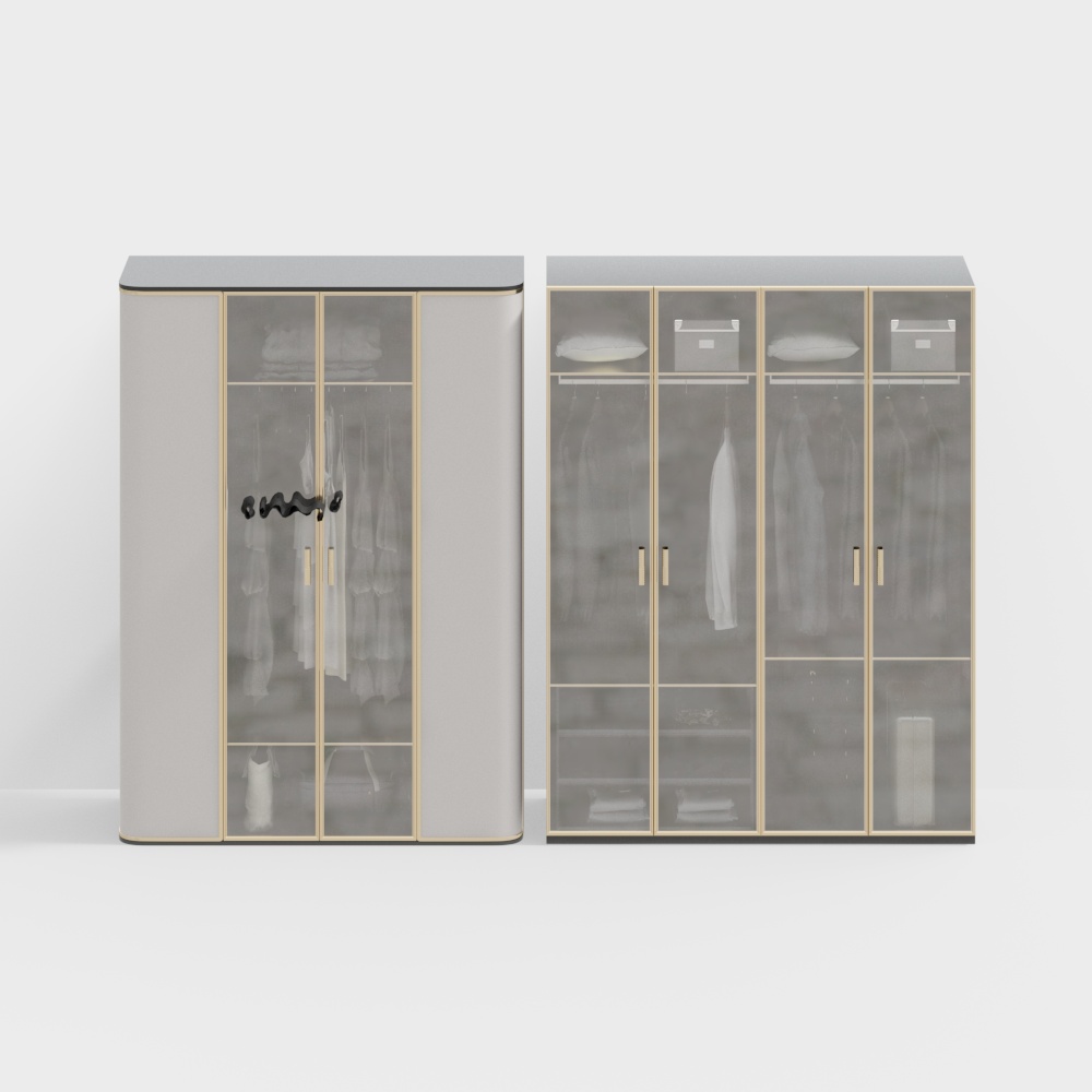 Modern simple wardrobe model