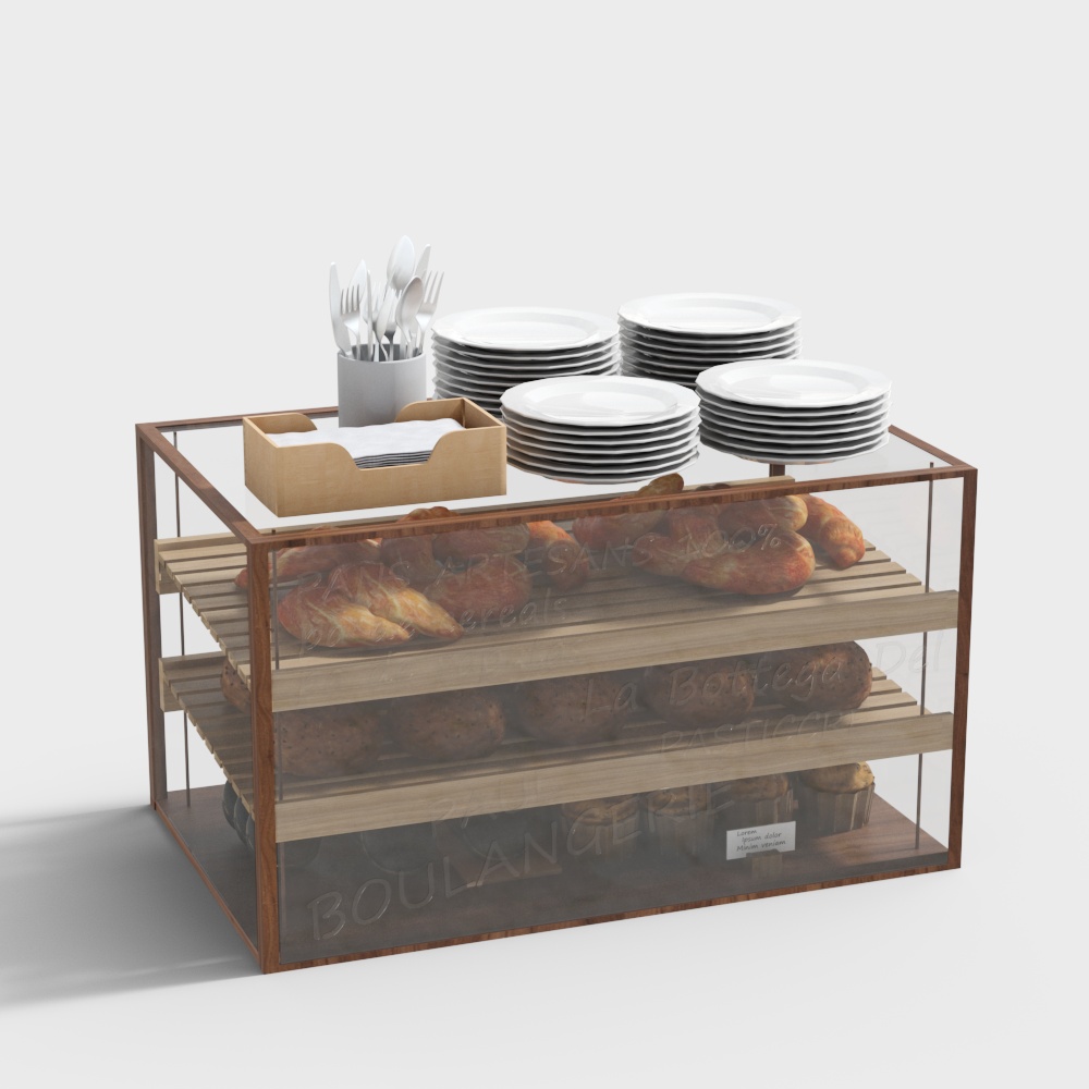 Modern simple dessert bread cabinet model