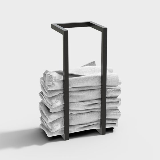 Modern Minimalist Towel Rack 3D model