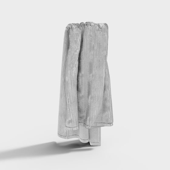 Pleated Curtain 3D Model for Elegant Interiors