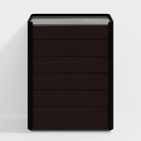 Urban Wooden Drawer Cabinet 3D model for Modern Spaces