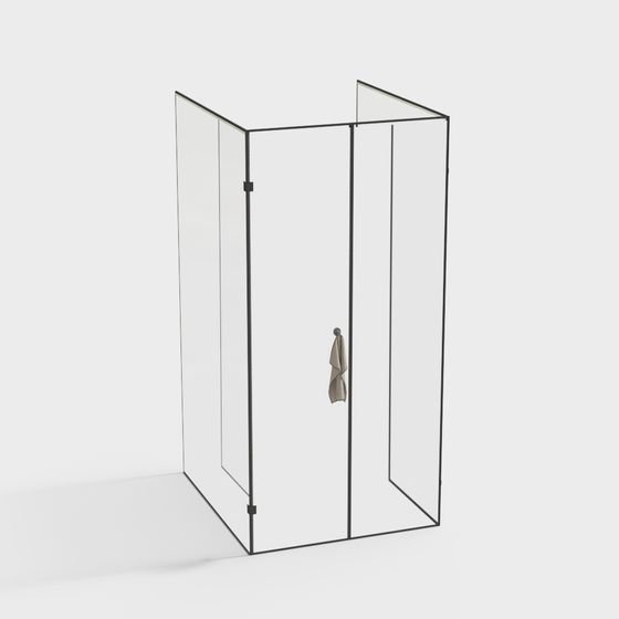 Modern Glass Shower 3D model