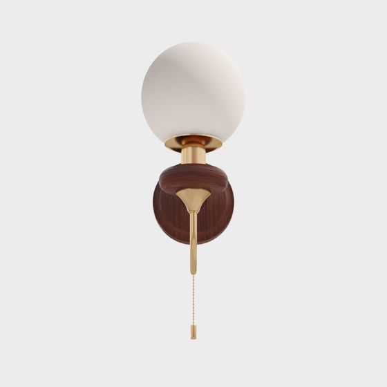 Golden Medieval French-Style Wall Lamp 3D Model