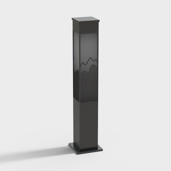 City Pillar Low Polygon Architectural 3D model