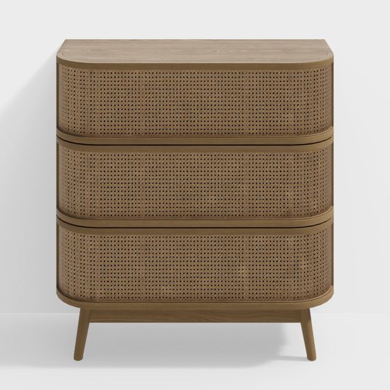 質素な侘び寂びスタイルのブラウンナイトテーブル