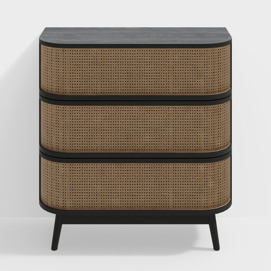 Stylish Minimalist Storage Cabinet 3D model