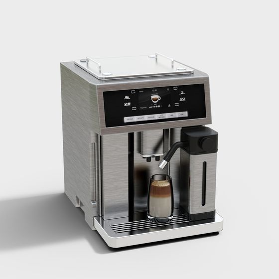 Low Poly Coffee Machine 3D Model