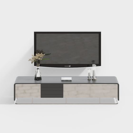 Stylish Minimalist TV Cabinet 3D model