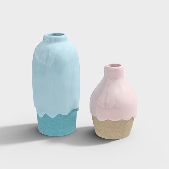 เซ็ตแจกันเซรามิกสีแมคคาโรน