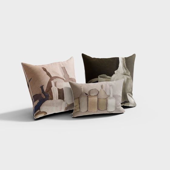Low-Poly Artistic Pillow 3D model