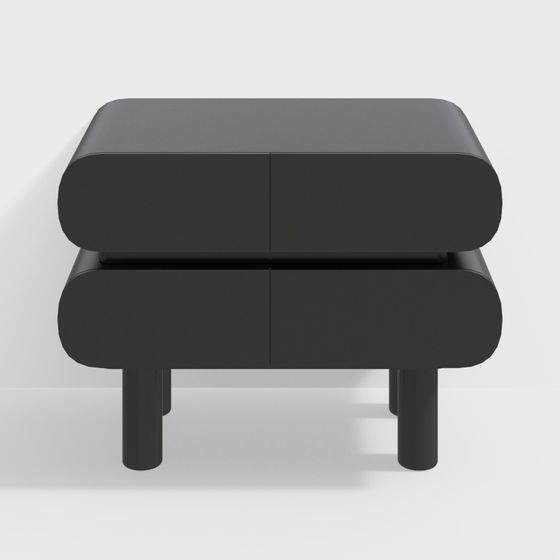 Sleek Streamlined Side Table 3D model