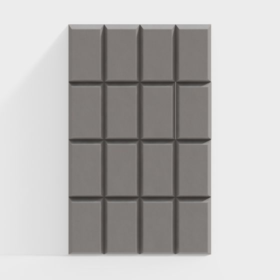 Geometric Low-Poly Gray Wall 3D model