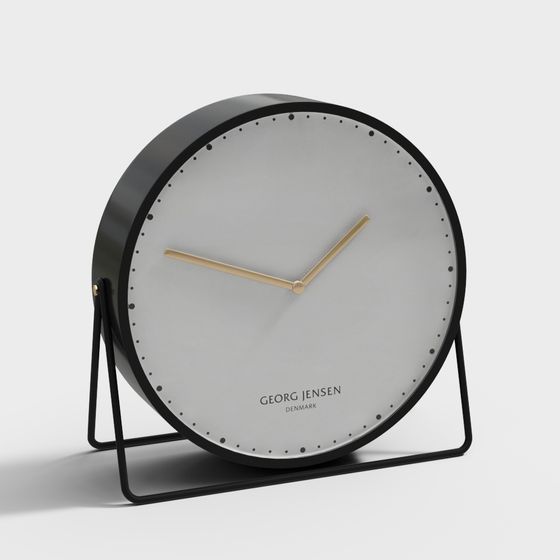 Black Alarm Clock 3D Model for Modern Living