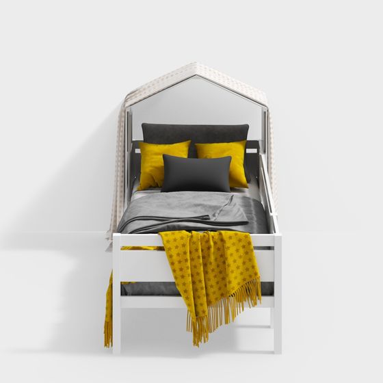Cozy Canopy Bed 3D model