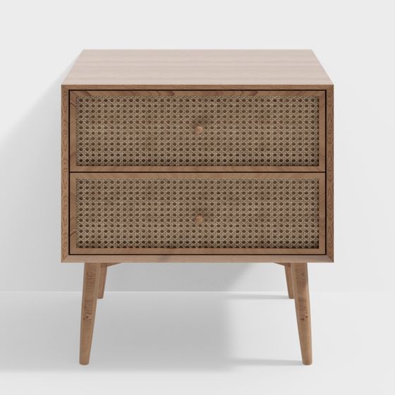 Mid-Century Modern Nightstand 3D model