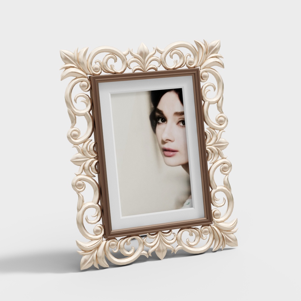 Vintage Ornate Picture Frame 3D model