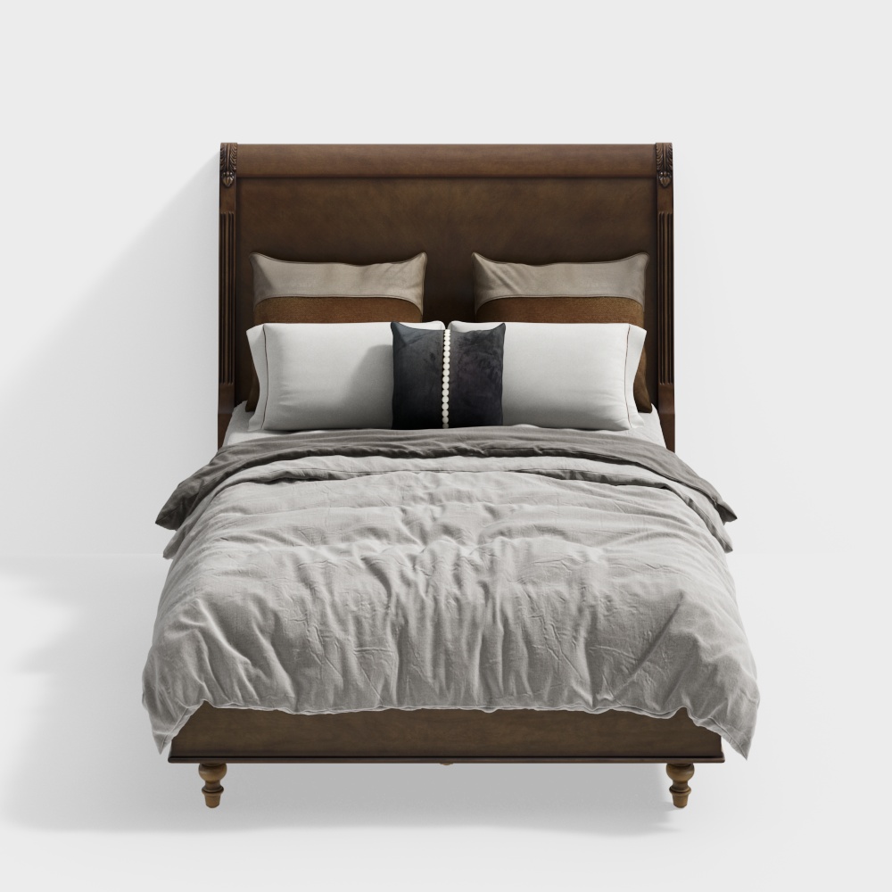 American Solid Wood Double Bed