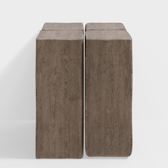 Wooden Pattern Bookshelf 3D model for Interior Design