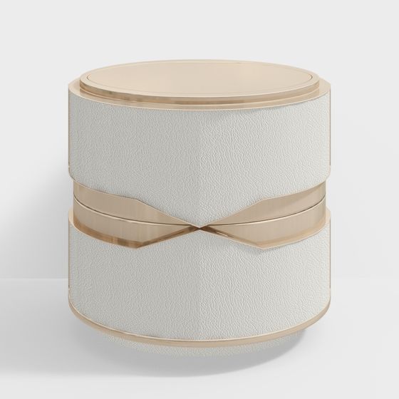 Elegant Cylindrical Decorative Box 3D model