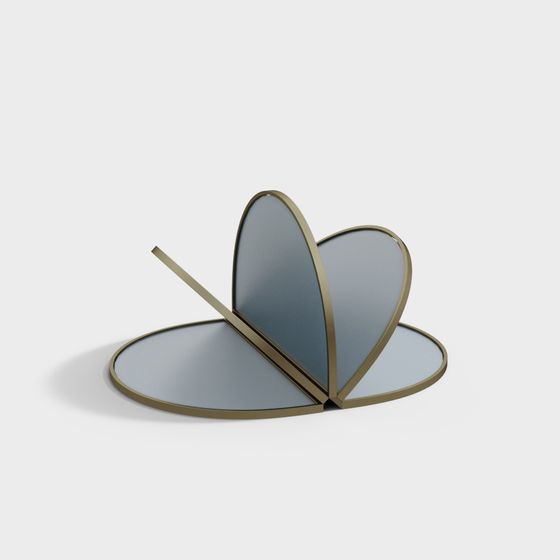 Heart of Gold Low Poly Art Installation 3D model