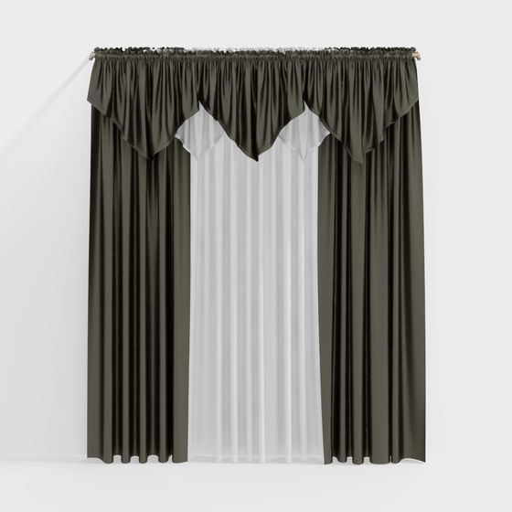 Elegant Drapes 3D model