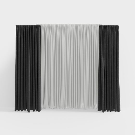Elegant 'Curtain' 3D Model for Design Projects